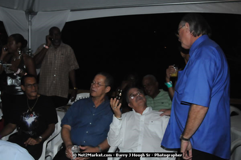 The Hon. Orette Bruce Goldwin, M.P., Prime Minister of Jamaica, Minister of Tourism, Hon. Edmund Bartlett, and Director of Tourism, Basil Smith at the Air Jamaica Jazz and Blues Festival 2008 The Art of Music - Ridday, January 25, 2008 - Air Jamaica Jazz & Blues 2008 The Art of Music venue at the Aqaueduct on Rose Hall Resort & Counrty Club, Montego Bay, St. James, Jamaica W.I. - Thursday, January 24 - Saturday, January 26, 2008 - Photographs by Net2Market.com - Claudine Housen & Barry J. Hough Sr, Photographers - Negril Travel Guide, Negril Jamaica WI - http://www.negriltravelguide.com - info@negriltravelguide.com...!