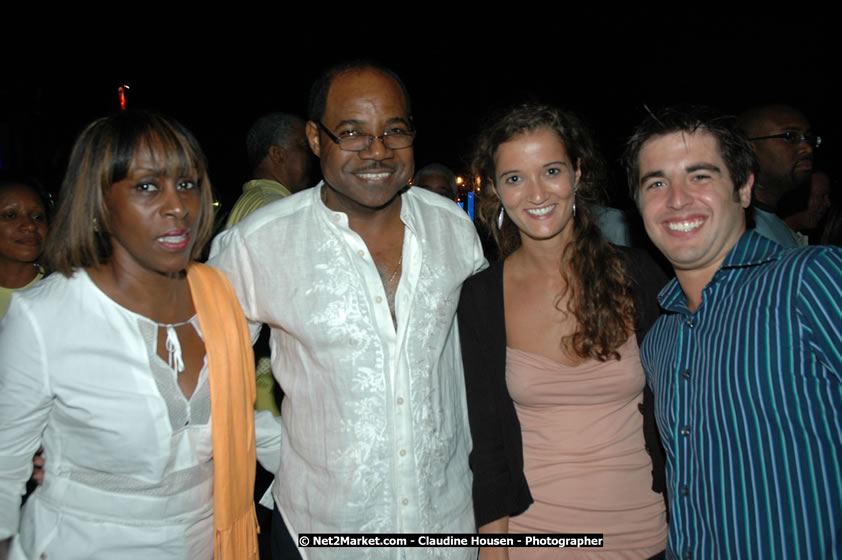 The Hon. Orette Bruce Goldwin, M.P., Prime Minister of Jamaica, Minister of Tourism, Hon. Edmund Bartlett, and Director of Tourism, Basil Smith at the Air Jamaica Jazz and Blues Festival 2008 The Art of Music - Ridday, January 25, 2008 - Air Jamaica Jazz & Blues 2008 The Art of Music venue at the Aqaueduct on Rose Hall Resort & Counrty Club, Montego Bay, St. James, Jamaica W.I. - Thursday, January 24 - Saturday, January 26, 2008 - Photographs by Net2Market.com - Claudine Housen & Barry J. Hough Sr, Photographers - Negril Travel Guide, Negril Jamaica WI - http://www.negriltravelguide.com - info@negriltravelguide.com...!