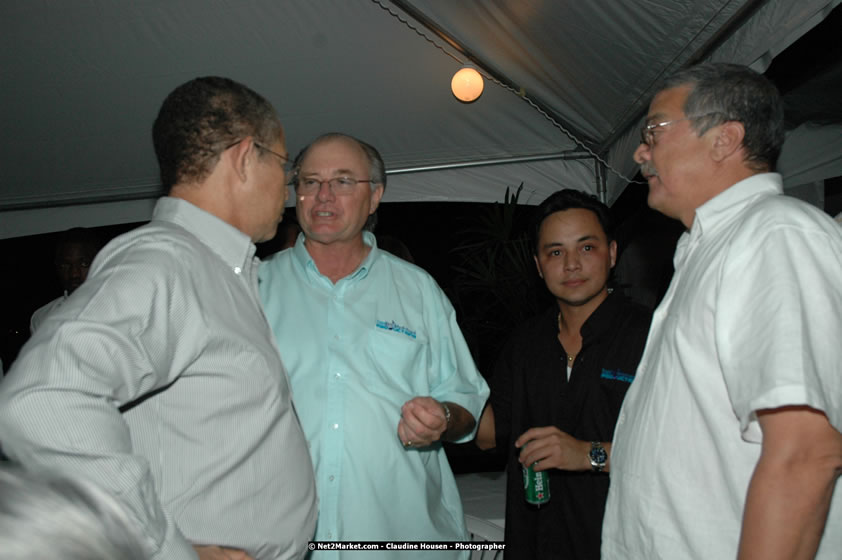 The Hon. Orette Bruce Goldwin, M.P., Prime Minister of Jamaica, Minister of Tourism, Hon. Edmund Bartlett, and Director of Tourism, Basil Smith at the Air Jamaica Jazz and Blues Festival 2008 The Art of Music - Thrusday, January 24, 2008 - Air Jamaica Jazz & Blues 2008 The Art of Music venue at the Aqaueduct on Rose Hall Resort & Counrty Club, Montego Bay, St. James, Jamaica W.I. - Thursday, January 24 - Saturday, January 26, 2008 - Photographs by Net2Market.com - Claudine Housen & Barry J. Hough Sr, Photographers - Negril Travel Guide, Negril Jamaica WI - http://www.negriltravelguide.com - info@negriltravelguide.com...!