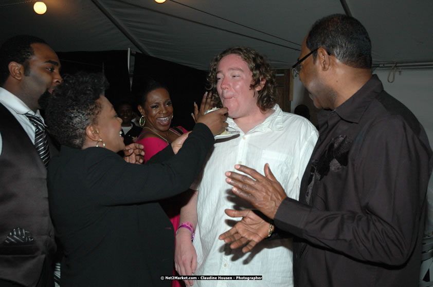 The Hon. Orette Bruce Goldwin, M.P., Prime Minister of Jamaica, Minister of Tourism, Hon. Edmund Bartlett, and Director of Tourism, Basil Smith at the Air Jamaica Jazz and Blues Festival 2008 The Art of Music - Thrusday, January 24, 2008 - Air Jamaica Jazz & Blues 2008 The Art of Music venue at the Aqaueduct on Rose Hall Resort & Counrty Club, Montego Bay, St. James, Jamaica W.I. - Thursday, January 24 - Saturday, January 26, 2008 - Photographs by Net2Market.com - Claudine Housen & Barry J. Hough Sr, Photographers - Negril Travel Guide, Negril Jamaica WI - http://www.negriltravelguide.com - info@negriltravelguide.com...!