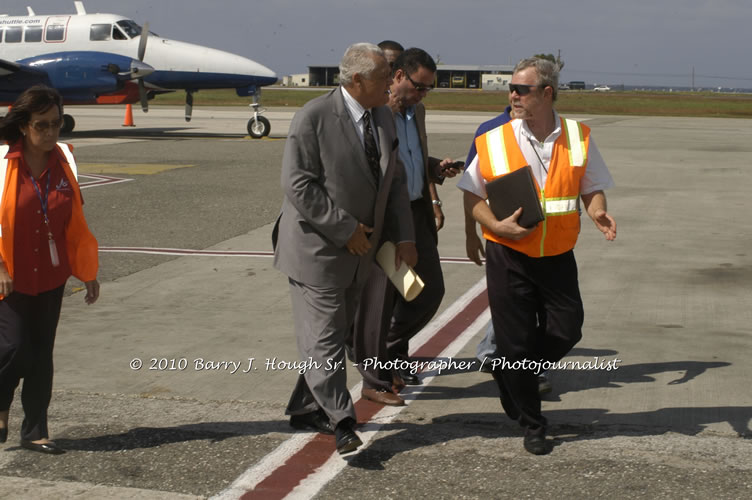 Jamaica Air Shuttle Launch @ MBJ Airports Limited, Wednesday, January 20, 2010, Sangster International Airport, Montego Bay, St. James, Jamaica W.I. - Photographs by Net2Market.com - Barry J. Hough Sr, Photographer/Photojournalist - The Negril Travel Guide - Negril's and Jamaica's Number One Concert Photography Web Site with over 40,000 Jamaican Concert photographs Published -  Negril Travel Guide, Negril Jamaica WI - http://www.negriltravelguide.com - info@negriltravelguide.com...!