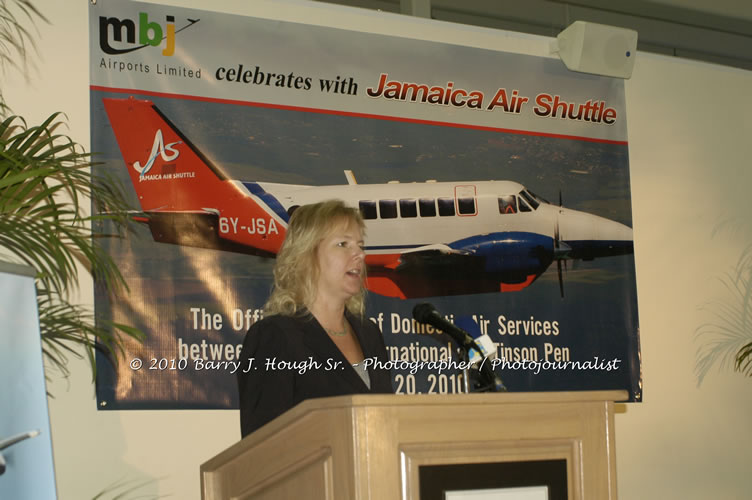 Jamaica Air Shuttle Launch @ MBJ Airports Limited, Wednesday, January 20, 2010, Sangster International Airport, Montego Bay, St. James, Jamaica W.I. - Photographs by Net2Market.com - Barry J. Hough Sr, Photographer/Photojournalist - The Negril Travel Guide - Negril's and Jamaica's Number One Concert Photography Web Site with over 40,000 Jamaican Concert photographs Published -  Negril Travel Guide, Negril Jamaica WI - http://www.negriltravelguide.com - info@negriltravelguide.com...!