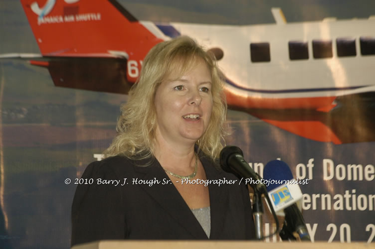 Jamaica Air Shuttle Launch @ MBJ Airports Limited, Wednesday, January 20, 2010, Sangster International Airport, Montego Bay, St. James, Jamaica W.I. - Photographs by Net2Market.com - Barry J. Hough Sr, Photographer/Photojournalist - The Negril Travel Guide - Negril's and Jamaica's Number One Concert Photography Web Site with over 40,000 Jamaican Concert photographs Published -  Negril Travel Guide, Negril Jamaica WI - http://www.negriltravelguide.com - info@negriltravelguide.com...!