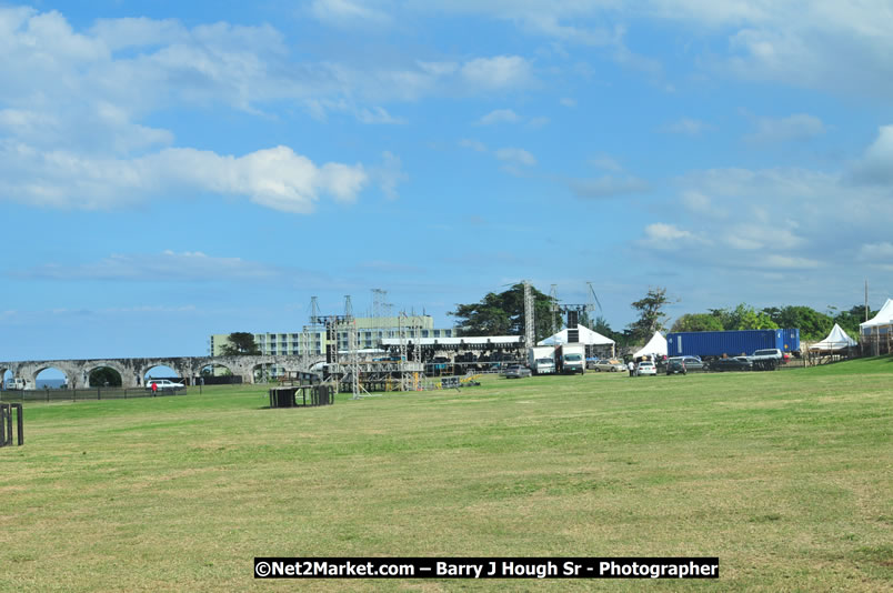 Preparations at the Venue - Jamaica Jazz and Blues Festival 2009, Thursday, January 15, 2009 - Venue at the Aqueduct on Rose Hall Resort &amp; Country Club, Montego Bay, Jamaica - Thursday, January 22 - Saturday, January 24, 2009 - Photographs by Net2Market.com - Barry J. Hough Sr, Photographer/Photojournalist - Negril Travel Guide, Negril Jamaica WI - http://www.negriltravelguide.com - info@negriltravelguide.com...!