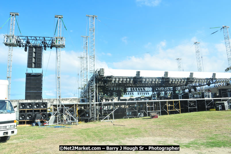 Preparations at the Venue - Jamaica Jazz and Blues Festival 2009, Thursday, January 15, 2009 - Venue at the Aqueduct on Rose Hall Resort &amp; Country Club, Montego Bay, Jamaica - Thursday, January 22 - Saturday, January 24, 2009 - Photographs by Net2Market.com - Barry J. Hough Sr, Photographer/Photojournalist - Negril Travel Guide, Negril Jamaica WI - http://www.negriltravelguide.com - info@negriltravelguide.com...!