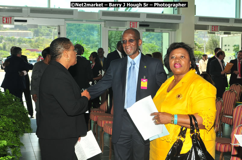 The Unveiling Of The Commemorative Plaque By The Honourable Prime Minister, Orette Bruce Golding, MP, And Their Majesties, King Juan Carlos I And Queen Sofia Of Spain - On Wednesday, February 18, 2009, Marking The Completion Of The Expansion Of Sangster International Airport, Venue at Sangster International Airport, Montego Bay, St James, Jamaica - Wednesday, February 18, 2009 - Photographs by Net2Market.com - Barry J. Hough Sr, Photographer/Photojournalist - Negril Travel Guide, Negril Jamaica WI - http://www.negriltravelguide.com - info@negriltravelguide.com...!