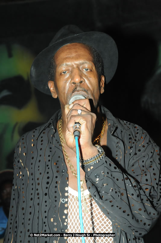 Leroy Sibbles and Gregory Isaacs at Bourbon Beach - Monday, February 11, 2008 - Bourbon Beach, Norman Manley Boulevard, Negril, Westmoreland, Jamaica W.I. - Photographs by Net2Market.com - Barry J. Hough Sr, Photographer - Negril Travel Guide, Negril Jamaica WI - http://www.negriltravelguide.com - info@negriltravelguide.com...!