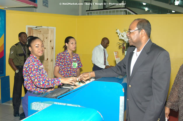 Minister of Tourism, Hon. Edmund Bartlett - Director of Tourism, Basil Smith, and Mayor of Montego Bay, Councilor Charles Sinclair Launch of Winter Tourism Season at Sangster International Airport, Saturday, December 15, 2007 - Sangster International Airport - MBJ Airports Limited, Montego Bay, Jamaica W.I. - Photographs by Net2Market.com - Barry J. Hough Sr, Photographer - Negril Travel Guide, Negril Jamaica WI - http://www.negriltravelguide.com - info@negriltravelguide.com...!