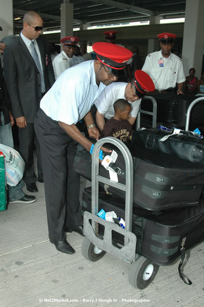 Minister of Tourism, Hon. Edmund Bartlett - Director of Tourism, Basil Smith, and Mayor of Montego Bay, Councillor Charles Sinclair Launch of Winter Tourism Season at Sangster International Airport, Saturday, December 15, 2007 - Sangster International Airport - MBJ Airports Limited, Montego Bay, Jamaica W.I. - Photographs by Net2Market.com - Barry J. Hough Sr, Photographer - Negril Travel Guide, Negril Jamaica WI - http://www.negriltravelguide.com - info@negriltravelguide.com...!