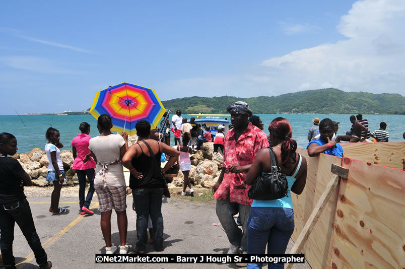 Lucea Cross the Harbour @ Lucea Car Park - All Day Event - Cross the Harbour Swim, Boat Rides, and Entertainment for the Family - Concert Featuring: Bushman, George Nooksl, Little Hero, Bushi One String, Dog Rice and many local Artists - Friday, August 1, 2008 - Lucea, Hanover Jamaica - Photographs by Net2Market.com - Barry J. Hough Sr. Photojournalist/Photograper - Photographs taken with a Nikon D300 - Negril Travel Guide, Negril Jamaica WI - http://www.negriltravelguide.com - info@negriltravelguide.com...!