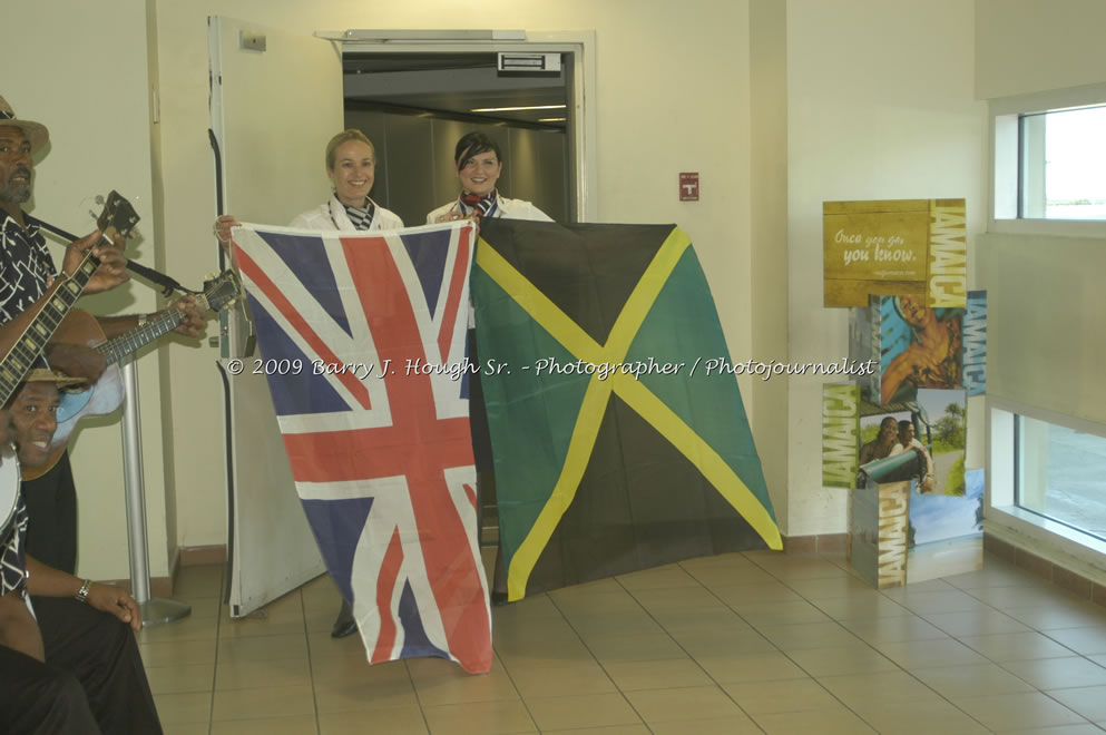  British Airways Inaugurates New Scheduled Service from London Gatwick Airport to Sangster International Airport, Montego Bay, Jamaica, Thursday, October 29, 2009 - Photographs by Barry J. Hough Sr. Photojournalist/Photograper - Photographs taken with a Nikon D70, D100, or D300 - Negril Travel Guide, Negril Jamaica WI - http://www.negriltravelguide.com - info@negriltravelguide.com...!