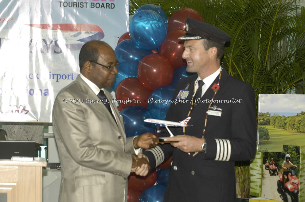  British Airways Inaugurates New Scheduled Service from London Gatwick Airport to Sangster International Airport, Montego Bay, Jamaica, Thursday, October 29, 2009 - Photographs by Barry J. Hough Sr. Photojournalist/Photograper - Photographs taken with a Nikon D70, D100, or D300 - Negril Travel Guide, Negril Jamaica WI - http://www.negriltravelguide.com - info@negriltravelguide.com...!