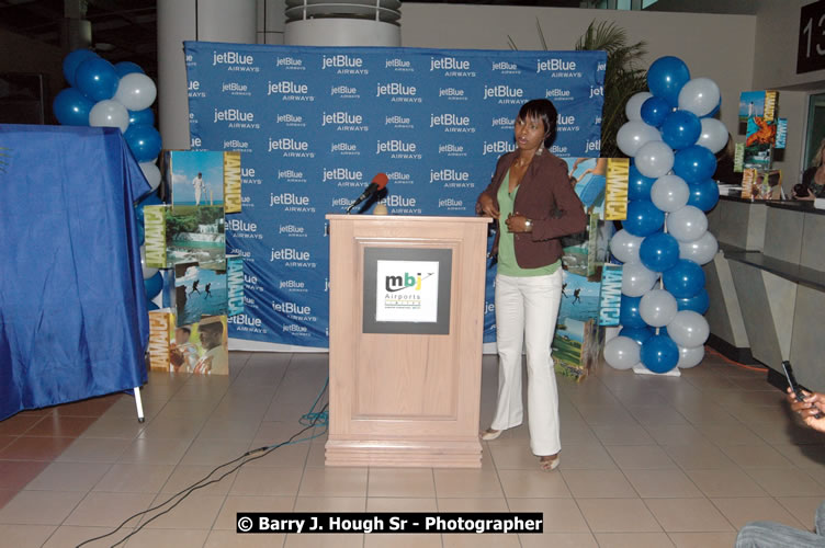 JetBue Airways' Inaugural Air Service between Sangster International Airport, Montego Bay and John F. Kennedy Airport, New York at MBJ Airports Sangster International Airport, Montego Bay, St. James, Jamaica - Thursday, May 21, 2009 - Photographs by Net2Market.com - Barry J. Hough Sr, Photographer/Photojournalist - Negril Travel Guide, Negril Jamaica WI - http://www.negriltravelguide.com - info@negriltravelguide.com...!