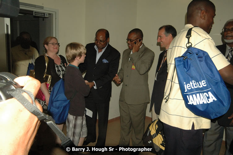 JetBue Airways' Inaugural Air Service between Sangster International Airport, Montego Bay and John F. Kennedy Airport, New York at MBJ Airports Sangster International Airport, Montego Bay, St. James, Jamaica - Thursday, May 21, 2009 - Photographs by Net2Market.com - Barry J. Hough Sr, Photographer/Photojournalist - Negril Travel Guide, Negril Jamaica WI - http://www.negriltravelguide.com - info@negriltravelguide.com...!