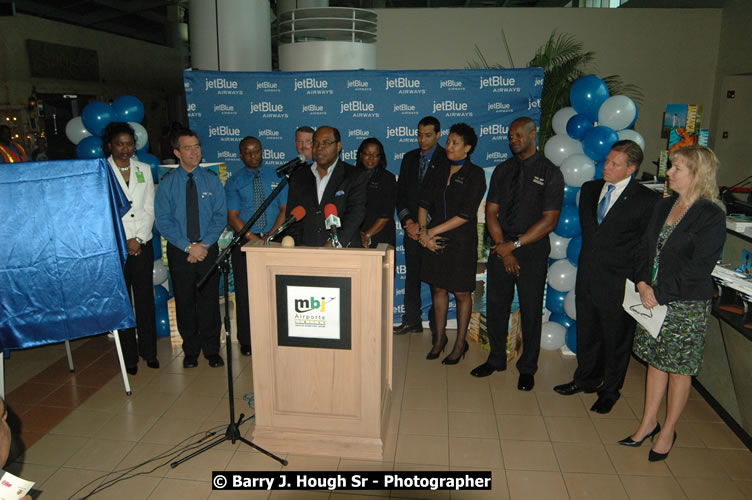 JetBue Airways' Inaugural Air Service between Sangster International Airport, Montego Bay and John F. Kennedy Airport, New York at MBJ Airports Sangster International Airport, Montego Bay, St. James, Jamaica - Thursday, May 21, 2009 - Photographs by Net2Market.com - Barry J. Hough Sr, Photographer/Photojournalist - Negril Travel Guide, Negril Jamaica WI - http://www.negriltravelguide.com - info@negriltravelguide.com...!