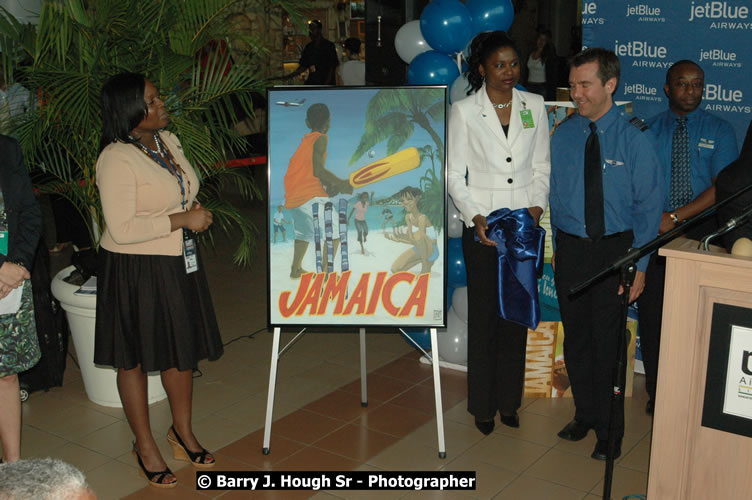 JetBue Airways' Inaugural Air Service between Sangster International Airport, Montego Bay and John F. Kennedy Airport, New York at MBJ Airports Sangster International Airport, Montego Bay, St. James, Jamaica - Thursday, May 21, 2009 - Photographs by Net2Market.com - Barry J. Hough Sr, Photographer/Photojournalist - Negril Travel Guide, Negril Jamaica WI - http://www.negriltravelguide.com - info@negriltravelguide.com...!