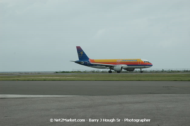 Air Jamaica Airline - Landing & Take Off - MBJ Airports Limited - Sangster International Airport - Domestic Terminal - Montego Bay, St James, Jamaica W.I. - MBJ Limited - Transforming Sangster International Airport into a world class facility - Photographs by Net2Market.com - Negril Travel Guide, Negril Jamaica WI - http://www.negriltravelguide.com - info@negriltravelguide.com...!