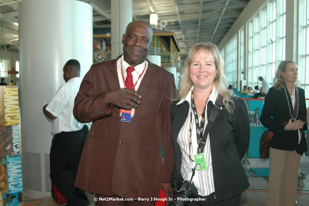 MBJ Airports Limited Welcomes WestJet Airlines - Inaugural Scheduled Service From Toronto Pearsons International Airport - Monday, December 10, 2007 - Sangster International Airport - MBJ Airports Limited, Montego Bay, Jamaica W.I. - Photographs by Net2Market.com - Barry J. Hough Sr, Photographer - Negril Travel Guide, Negril Jamaica WI - http://www.negriltravelguide.com - info@negriltravelguide.com...!