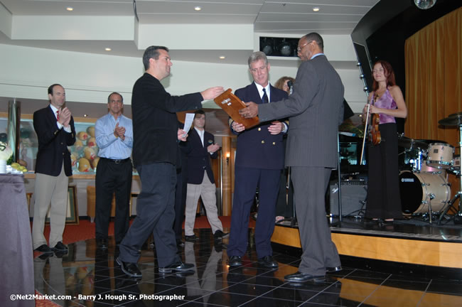 MS Freedom Of The Seas [Royal Caribbean International's - Newest Vessel] Plaques &amp; Keys Ceremony in order to commemorate its first arrival at the Port Montego Bay Photos - Negril Travel Guide, Negril Jamaica WI - http://www.negriltravelguide.com - info@negriltravelguide.com...!