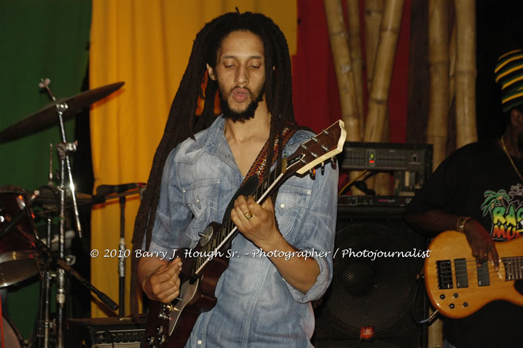 Julian Marley - Grammy Nominee & Son of the Legend Bob Marley - Live in Concert - Also featuring Ras Noble, Power Drill, Iron Head, & Robin Banks - Backing Band Roots Warrior, plus DJ Gemini @ One Love Reggae Concerts Series 09/10 @ Negril Escape Resort & Spa, February 2, 2010, One Love Drive, West End, Negril, Westmoreland, Jamaica W.I. - Photographs by Net2Market.com - Barry J. Hough Sr, Photographer/Photojournalist - The Negril Travel Guide - Negril's and Jamaica's Number One Concert Photography Web Site with over 40,000 Jamaican Concert photographs Published -  Negril Travel Guide, Negril Jamaica WI - http://www.negriltravelguide.com - info@negriltravelguide.com...!