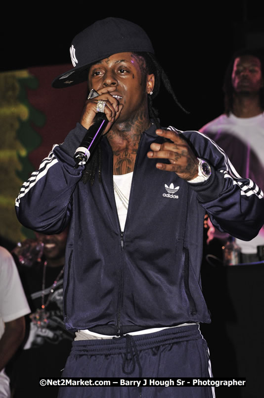 Lil Wayne @ Red Stripe Reggae Sumfest 2008 International Night 2, Catherine Hall, Montego Bay - Saturday, July 19, 2008 - Reggae Sumfest 2008 July 13 - July 19, 2008 - Photographs by Net2Market.com - Barry J. Hough Sr. Photojournalist/Photograper - Photographs taken with a Nikon D300 - Negril Travel Guide, Negril Jamaica WI - http://www.negriltravelguide.com - info@negriltravelguide.com...!