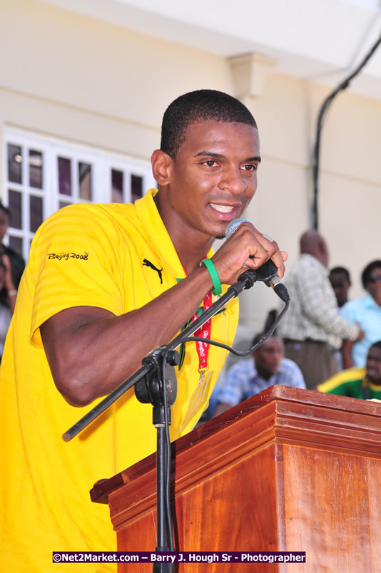 The City of Montego Bay Welcomes Our 2008 Olympians - Western Motorcade - Civic Ceremony - A Salute To Our Beijing Heros - Sam Sharpe Square, Montego Bay, Jamaica - Tuesday, October 7, 2008 - Photographs by Net2Market.com - Barry J. Hough Sr. Photojournalist/Photograper - Photographs taken with a Nikon D300 - Negril Travel Guide, Negril Jamaica WI - http://www.negriltravelguide.com - info@negriltravelguide.com...!